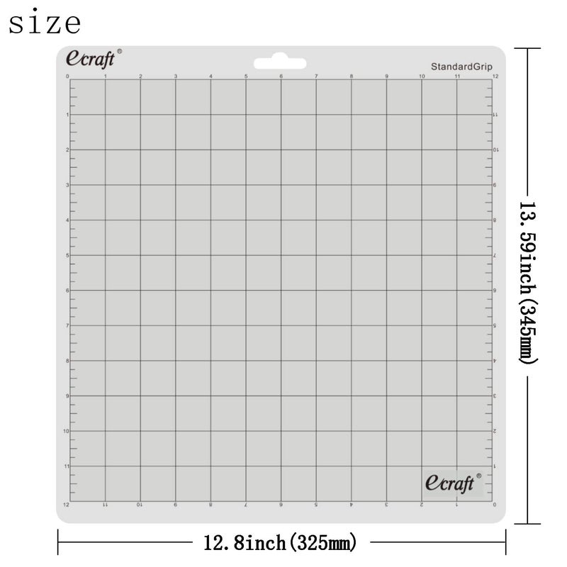 Ecraft StandardGrip Cutting Mat for Silhouette Cameo 5/4/3/2/1: 12X12inch Non-Slip Square Gridded Transparent Quilting Cut Mats Replacement Accessories for Silhouette Cameo. - Image 2